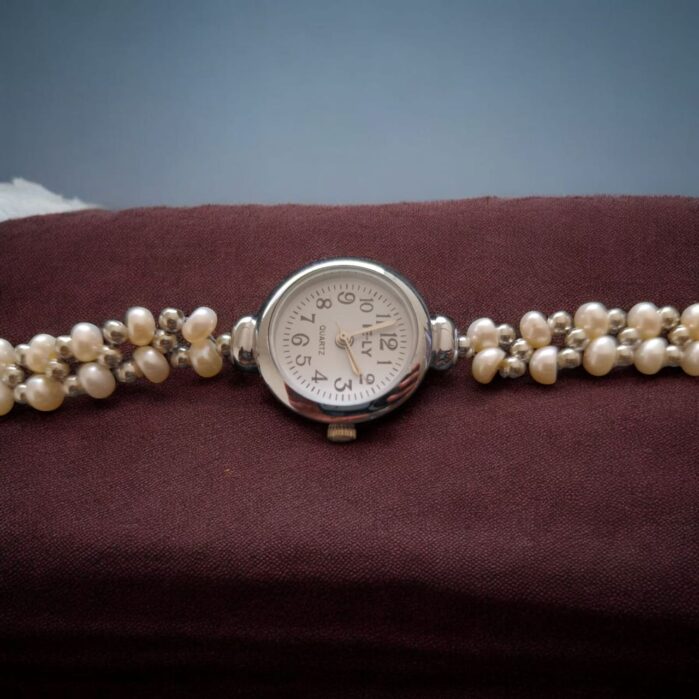 Women's Freshwater Pearl Bracelet Watch - Waterproof - Image 2