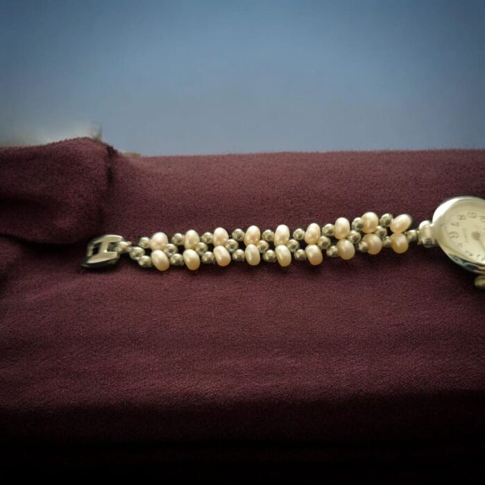 Women's Freshwater Pearl Bracelet Watch - Waterproof - Image 3