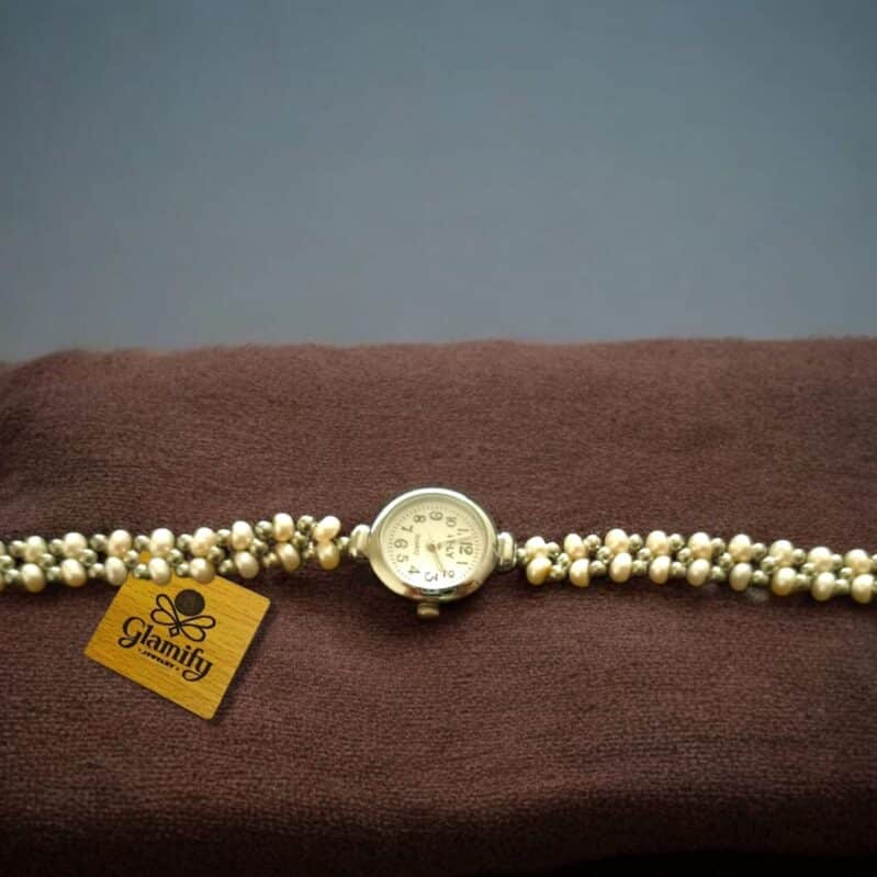 Women's Freshwater Pearl Bracelet Watch - Waterproof