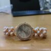 Luxury Freshwater Pearl Bracelet Watch for Women – Quartz Movement with Crystal Bezel - Image 4
