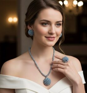 AAA Deep Gray Pearl Cluster Set | 3-in-1 Elegance
