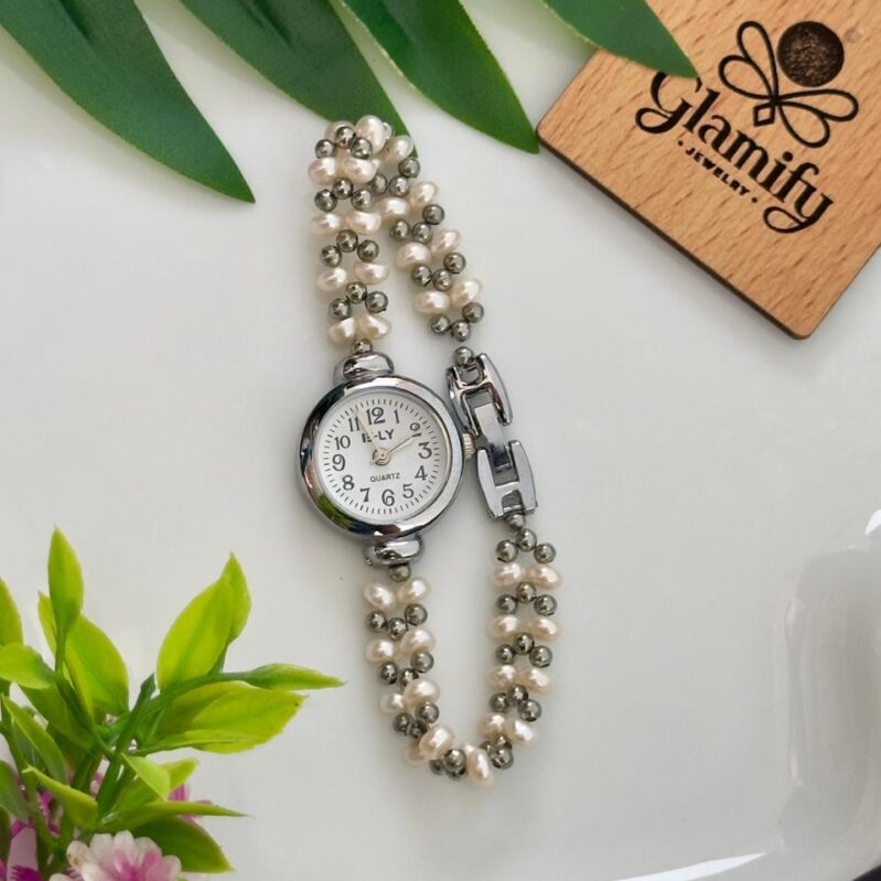 Women's Freshwater Pearl Bracelet Watch - Waterproof (Copy)