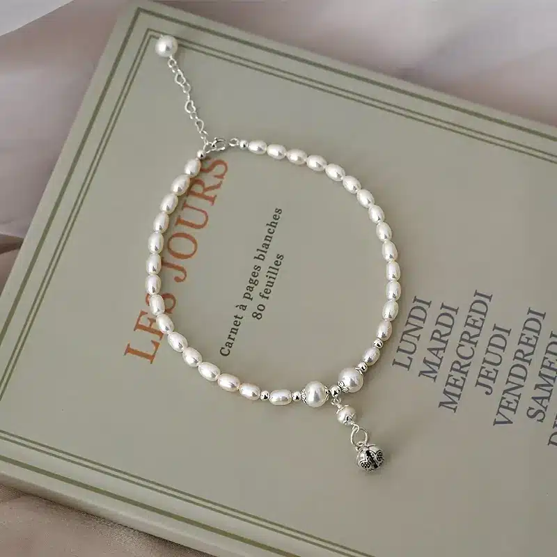 Womens Freshwater Pearl Payel – White Rice Pearls | 925 Silver