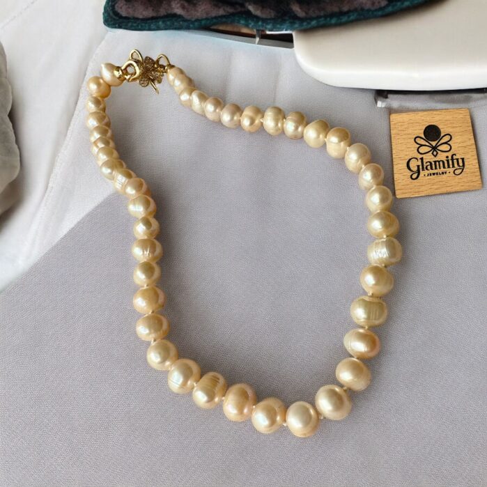 Premium Freshwater Pearl Necklace 10mm - Image 4
