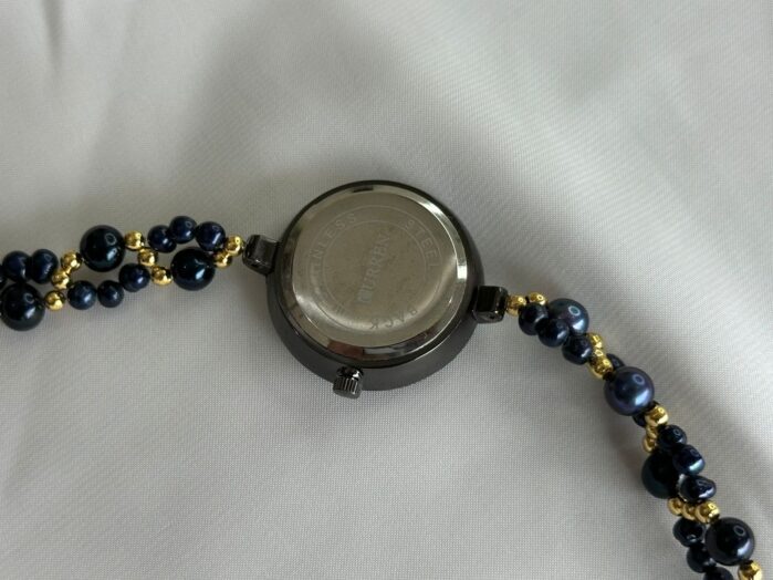 Original Black Freshwater Pearl Watch – Adjustable Size For Women - Image 3