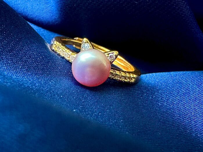 Original Cat Ear Pearl Adjustable Ring