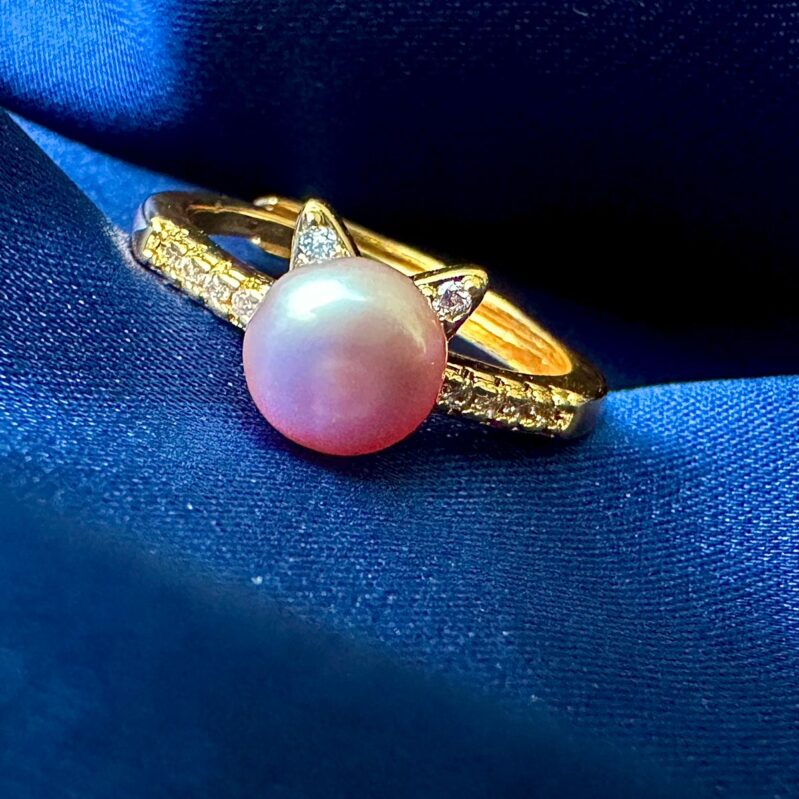 Original Cat Ear Pearl Adjustable Ring
