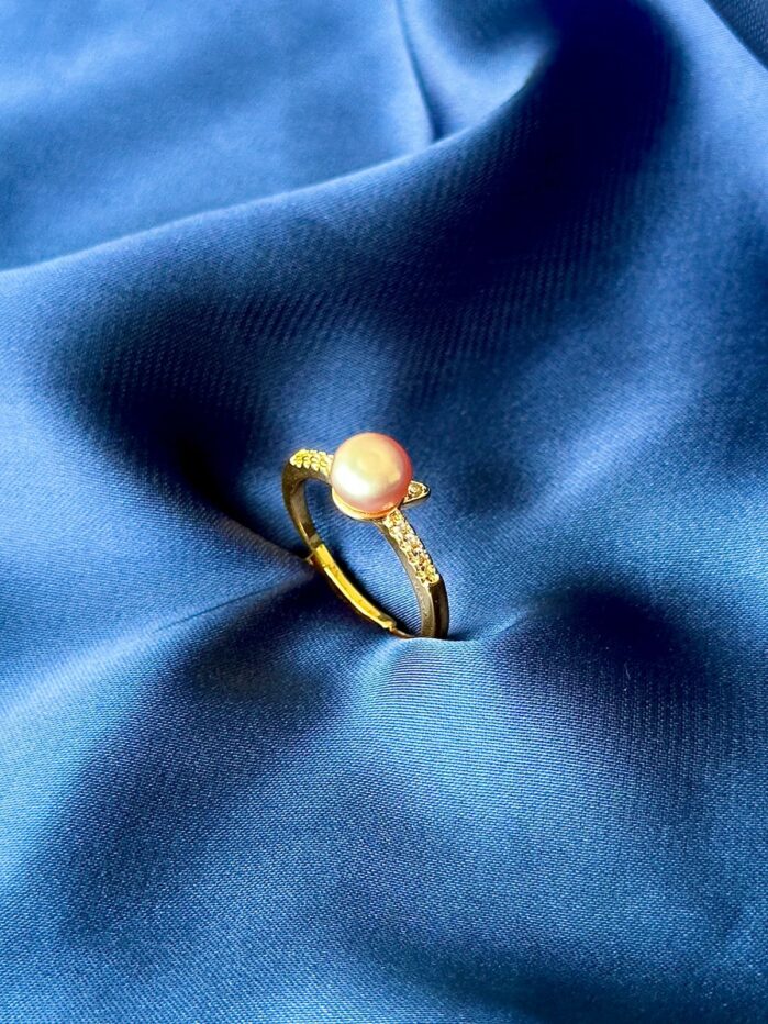 Original Cat Ear Pearl Adjustable Ring - Image 3