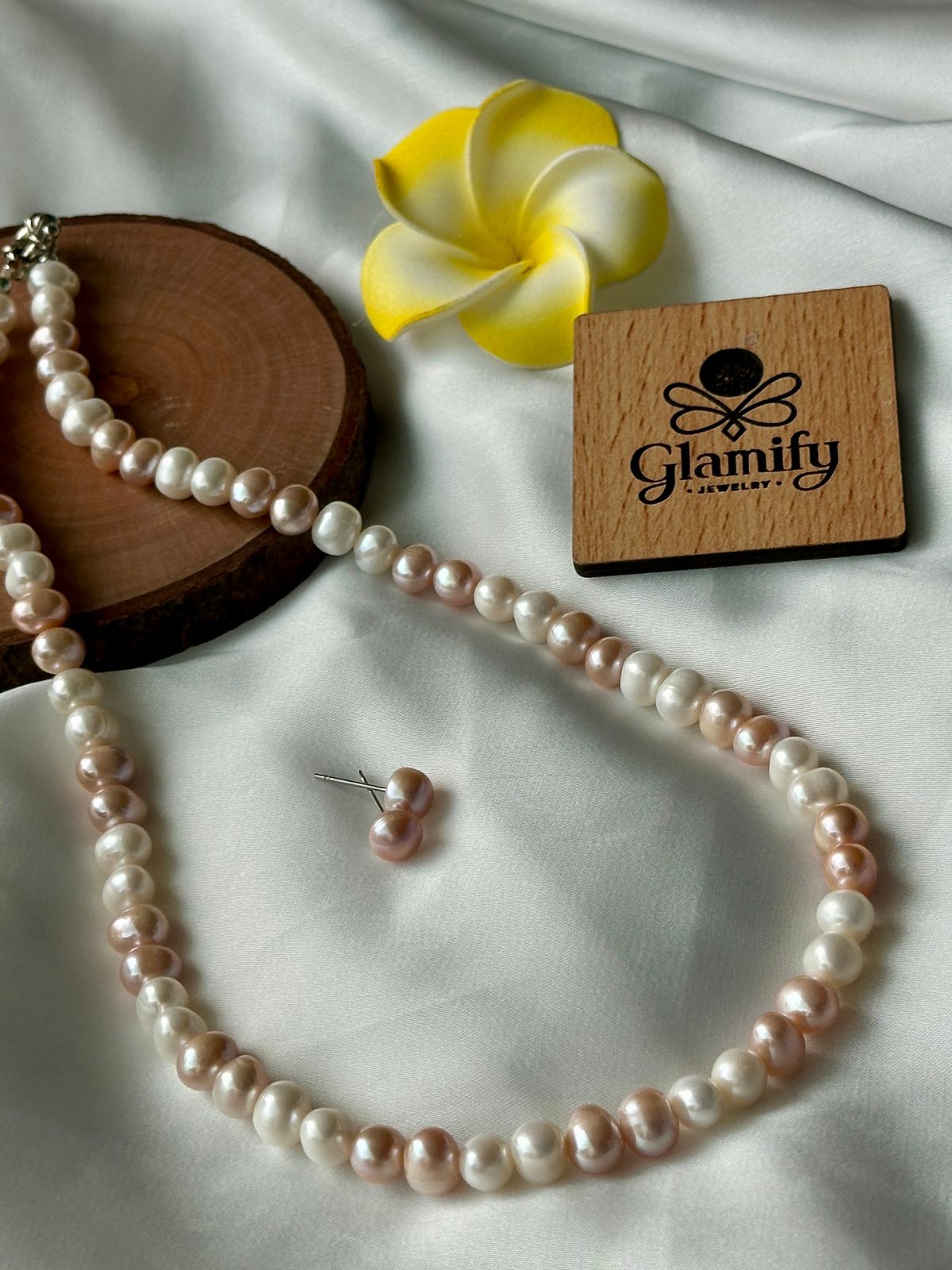 Premium Pink & White Pearl Set - Original Freshwater Jewelry - Image 2