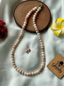 AAAA Grade White & Pink Pearl Set