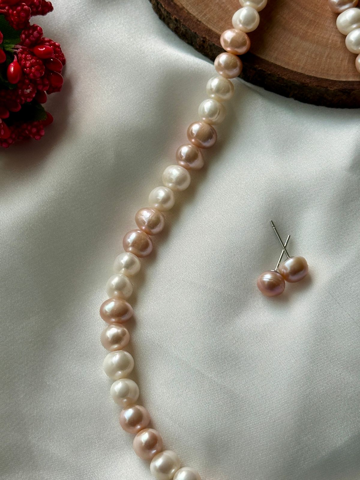 Premium Pink & White Pearl Set - Original Freshwater Jewelry - Image 3