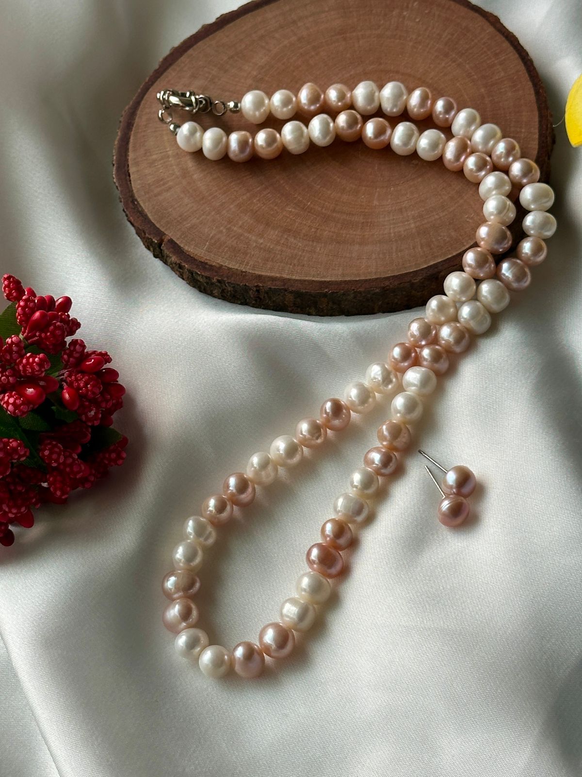 Premium Pink & White Pearl Set - Original Freshwater Jewelry - Image 4