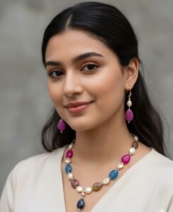 Multicolor Gemstone & Freshwater Pearl Set