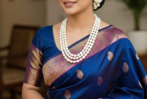 AAA 8-9mm White Rice Pearl 3-Layer Necklace