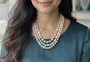 Original 4-Layer Mixed Pearl Necklace | Coin, Round & Potato Pearls