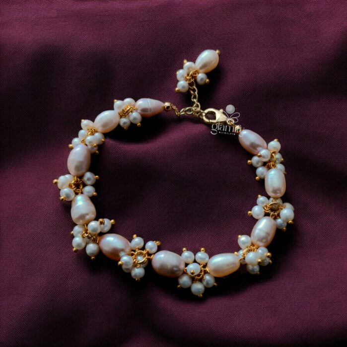Adjustable Multicolor Freshwater Pearl Adjustable Bracelet (7mm & 4mm) - Image 2