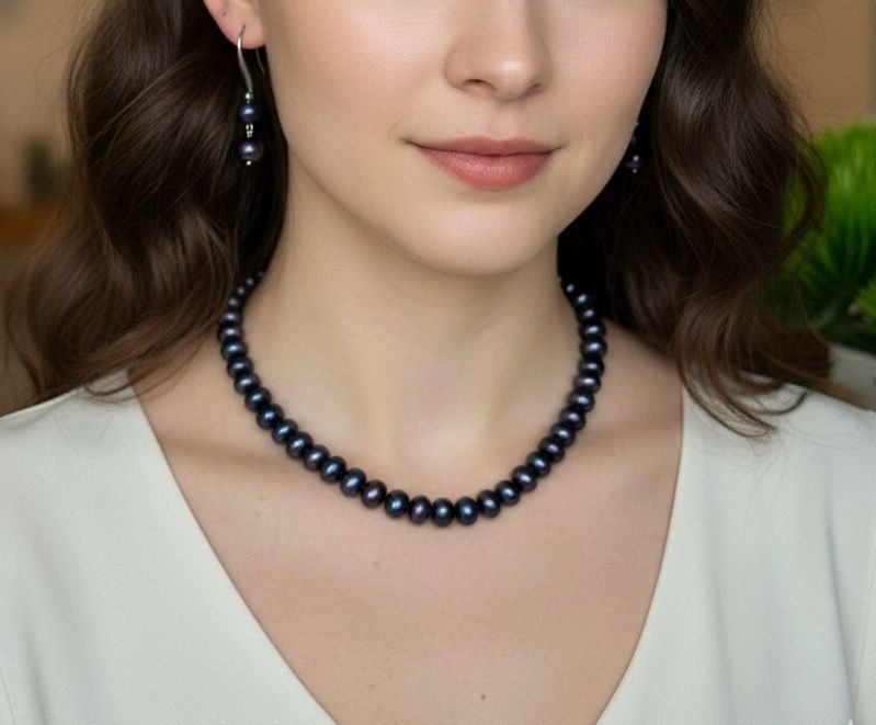 Freshwater Pearl Necklace Set with Stone for Women | GlamifyBD