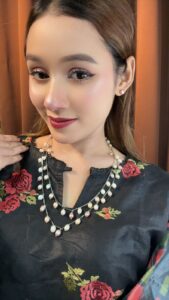 Multi-Color Rice Pearl Double-Layer Necklace | 7-8mm