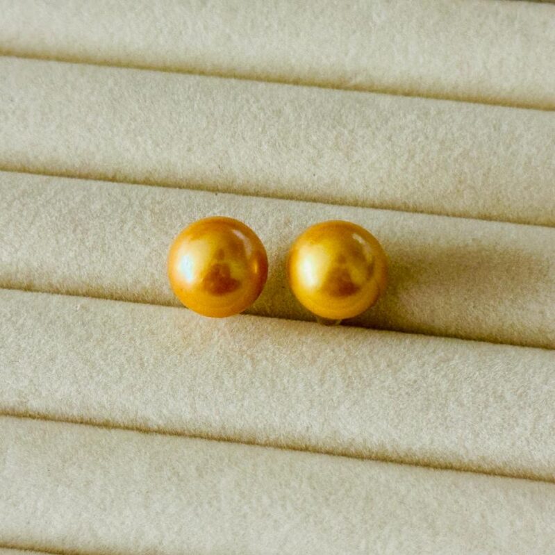 Original Golden South Sea Pearl Tops | Round Shape | 12mm+ Luxury Pearls