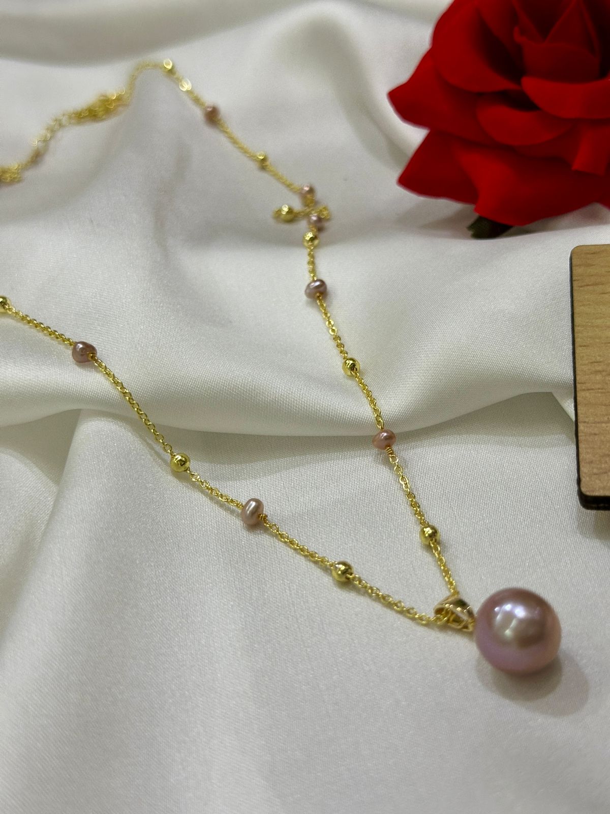 Luxury Purple Sea Pearl Necklace: 11-12mm Cultured Pearls - Image 3