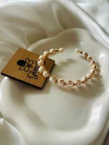 Adjustable Freshwater Pearl Bracelet - White Pearls