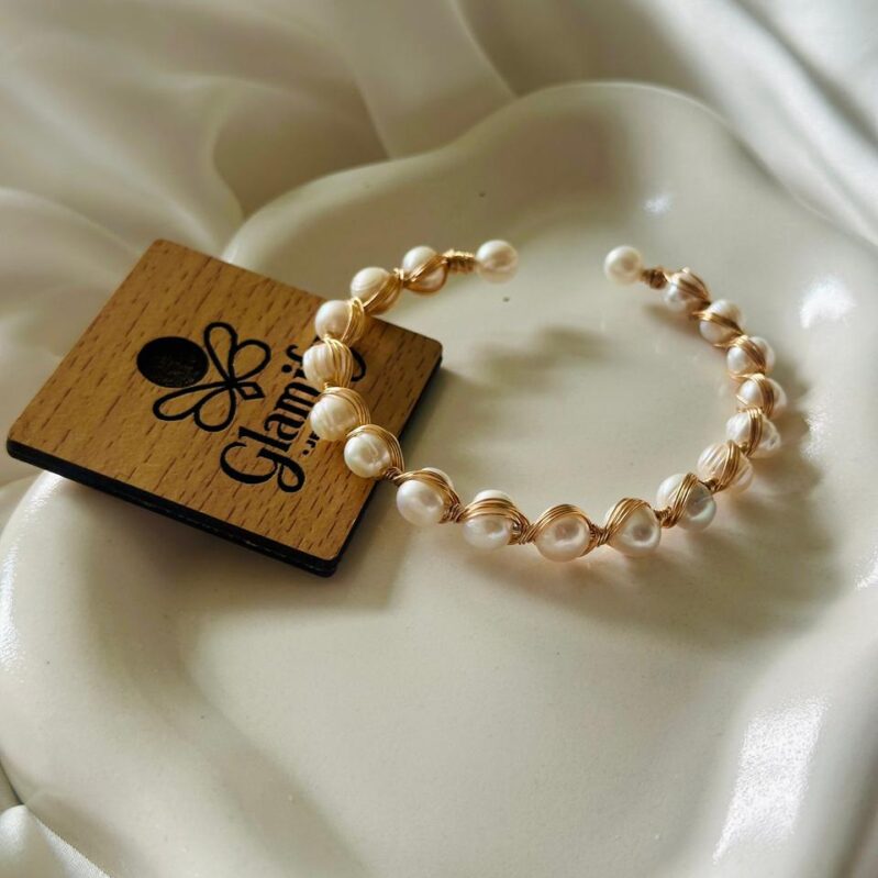 Adjustable Freshwater Pearl Bracelet - White Pearls