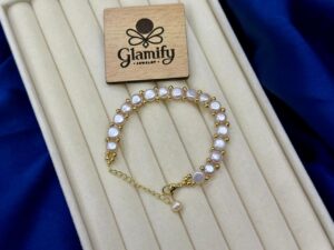 Coin Pink Pearl Gold Plated Adjustable Bracelet | Elegant Women’s Pearl Jewelry