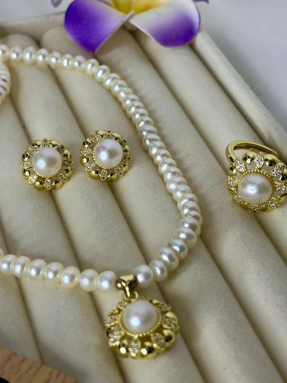 5mm Button Pearl Combo Set (White Colour) - Image 2