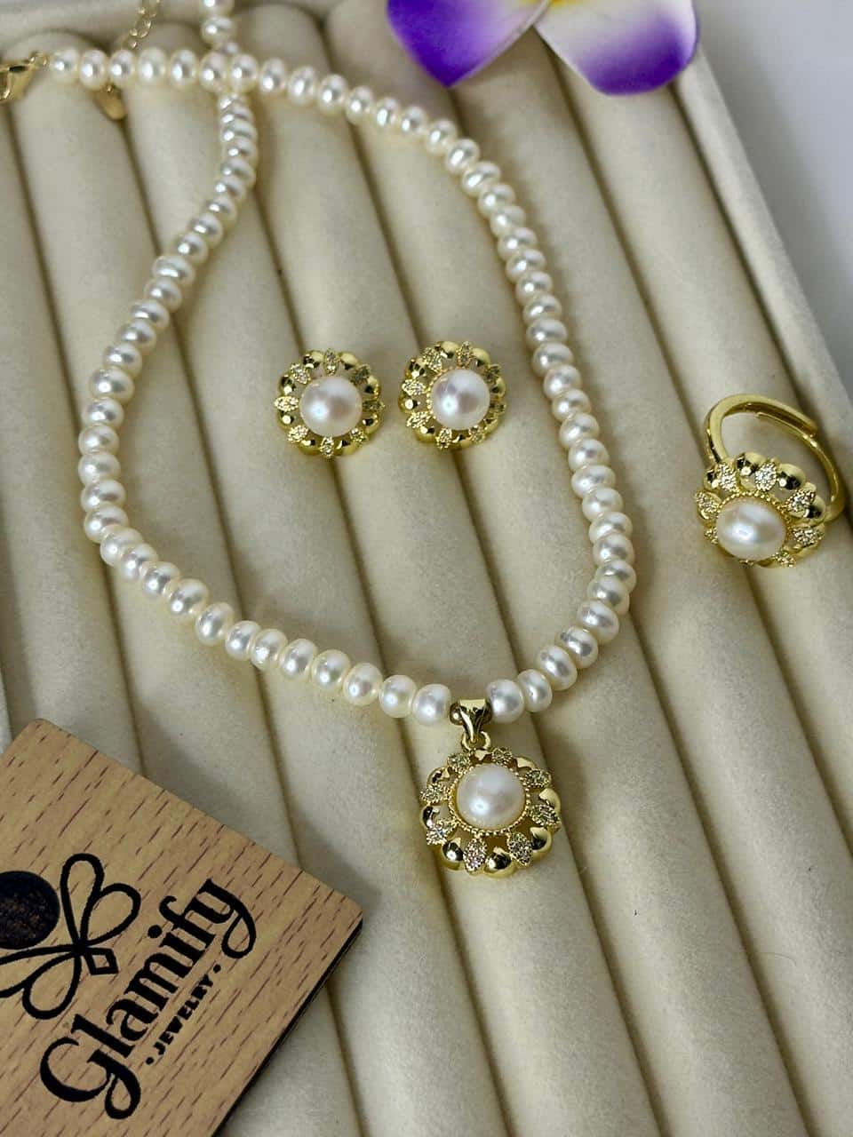 5mm Button Pearl Combo Set (White Colour) - Image 3