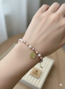 Multicolour Freshwater Pearl Gold Plated Adjustable Bracelet | Elegant Women’s Jewelry