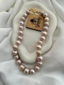 Luxury Light Purple South Sea Pearl Necklace (15-17mm) – 17 Inch Length