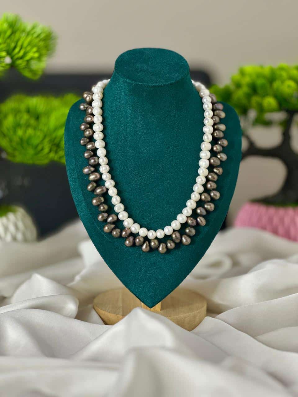 Double Layer Freshwater Pearl Necklace | 7–8mm | 17–19 Inch