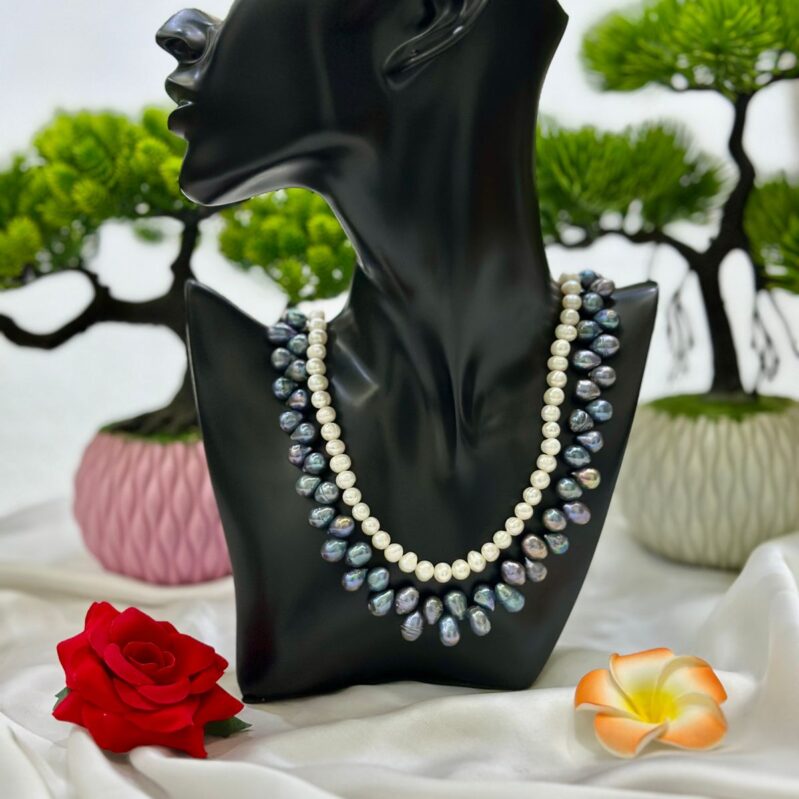 Double Layer Freshwater Pearl Necklace | 7–8mm | 17–19 Inch