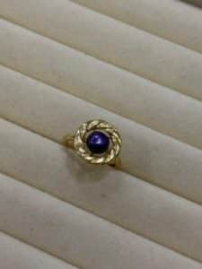 Black Pearl Gold Plated Ring for Women | Elegant Statement Ring