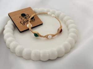 AAA Grade Freshwater Pearl Bracelet with 14K Gold Wire – Multicolor Adjustable Designer Bracelet