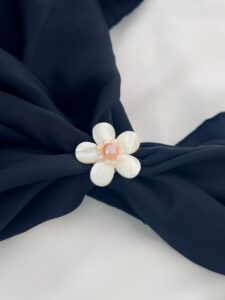 AAA Grade Flower Shell – Freshwater Pearl Ring | Adjustable Size - Purple