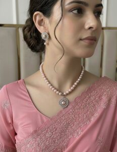 AAA Grade Purple Freshwater Pearl Necklace Set with Crystal Locket