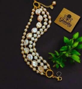 Four different pearls Multilayer Charm bracelets BD Version