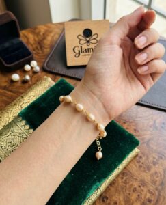 AAA Grade Pink Freshwater Pearl Adjustable Bracelet – 7-8mm Natural Pearl