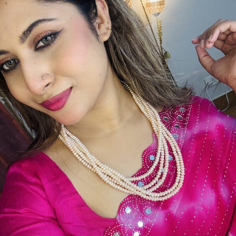 AAA Pink Pearl 5-Layer Necklace