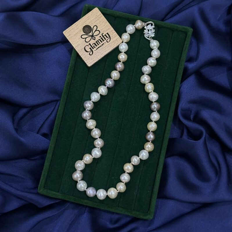 11mm Multi Color AAAA Freshwater Pearl Necklace