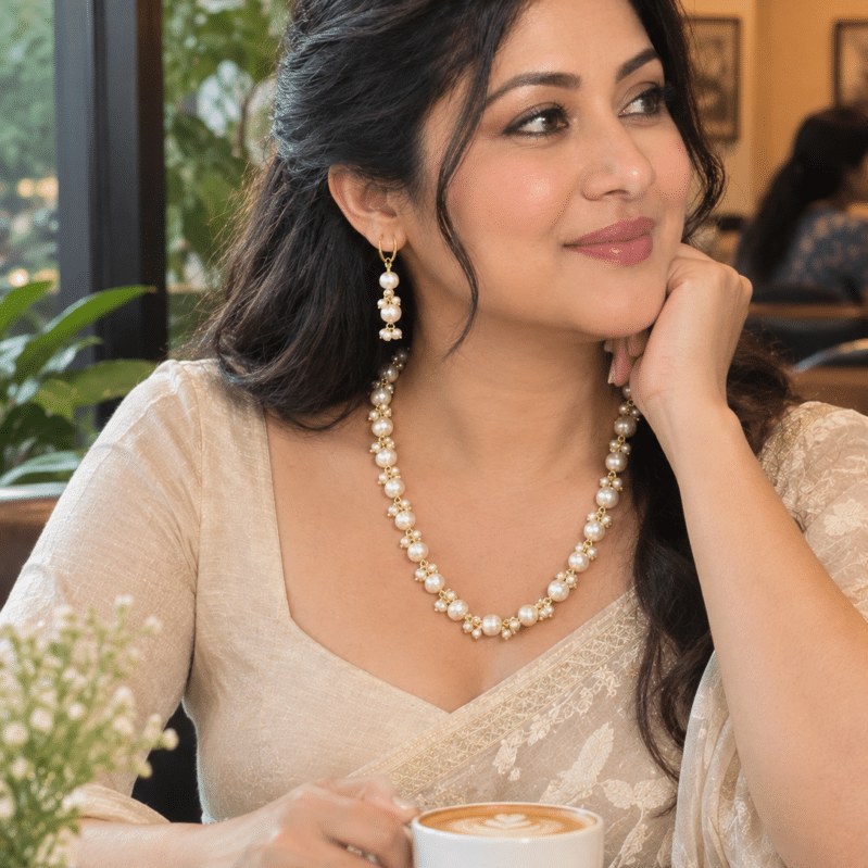 Freshwater Pearl Necklace Set for Women