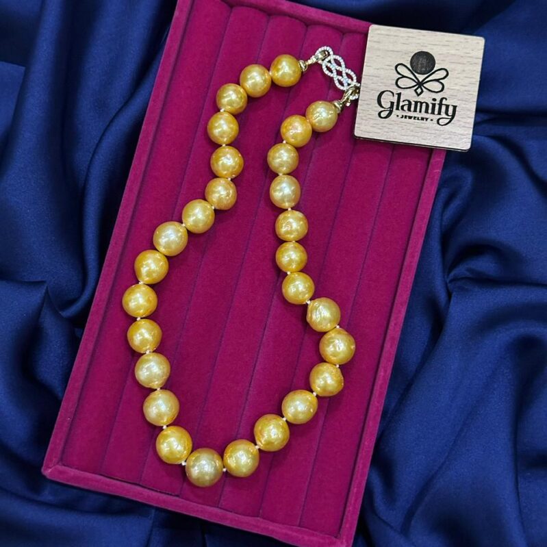Premium Golden Sea Pearl Necklace