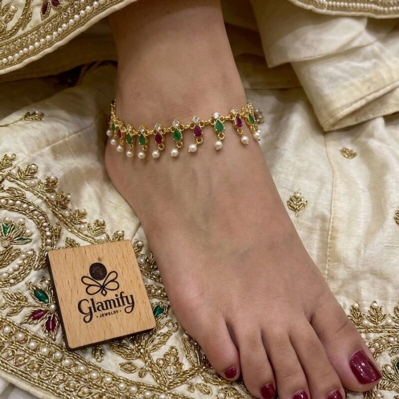 Original Panna & Ruby Stone Pearl Payel