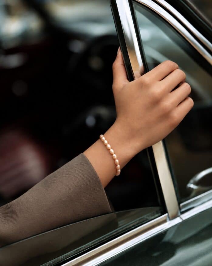 Pink Rice Freshwater Pearl Bracelet