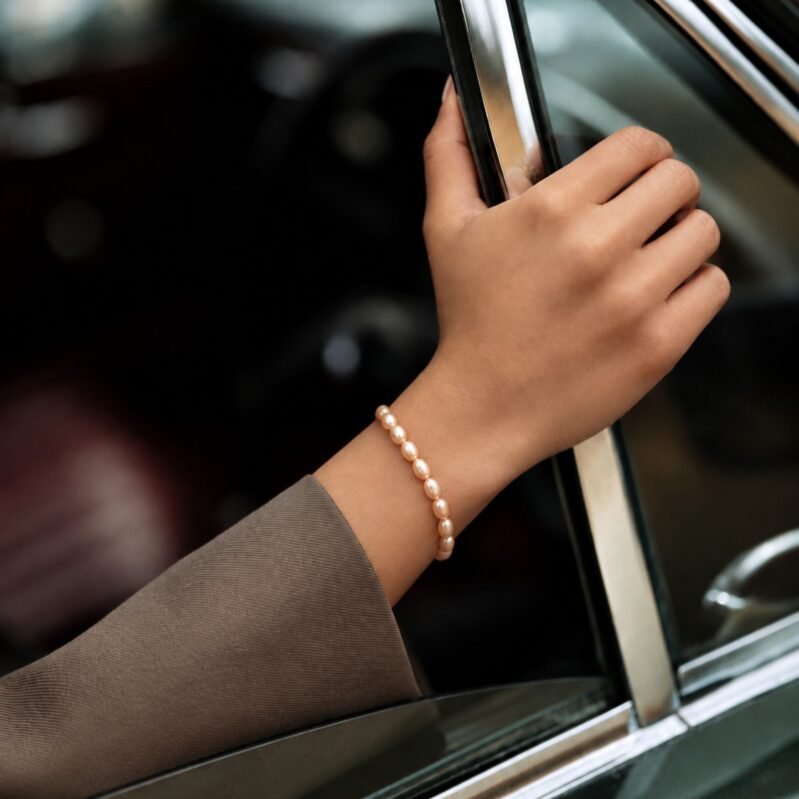 Pink Rice Freshwater Pearl Bracelet