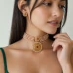 Original 4 Layer Pink Pearl Choker Necklace