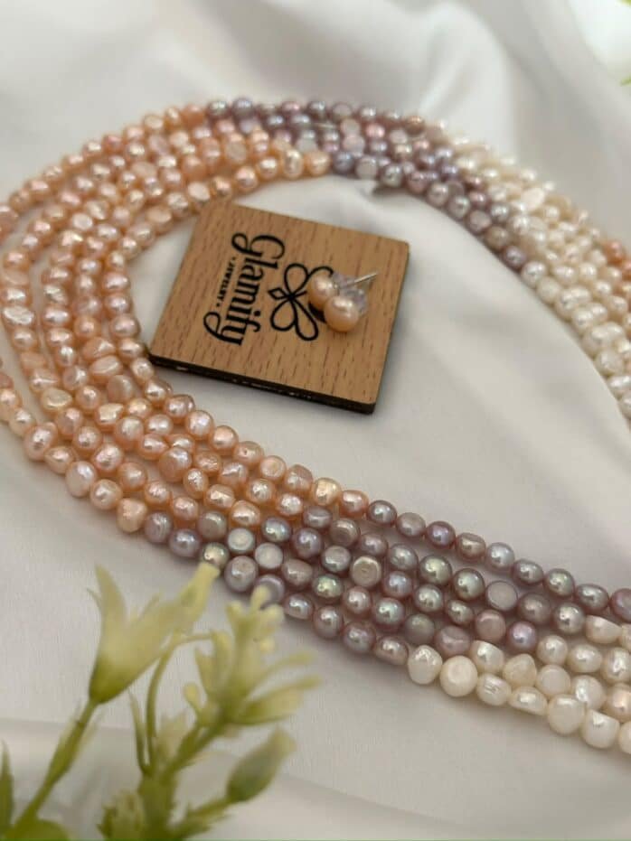5 Layer Freshwater Baroque Pearl Necklace