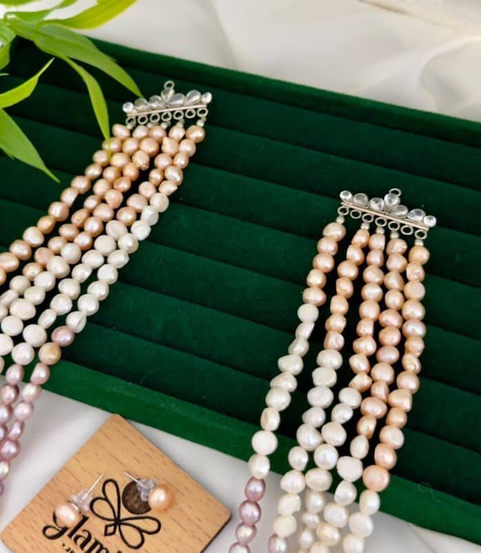 5 Layer Freshwater Baroque Pearl Necklace