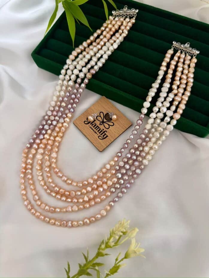 5 Layer Freshwater Baroque Pearl Necklace